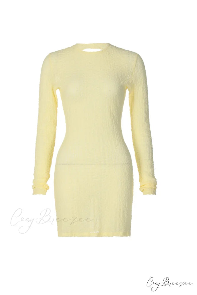 Yellow Tie-back Pack Hip Dress