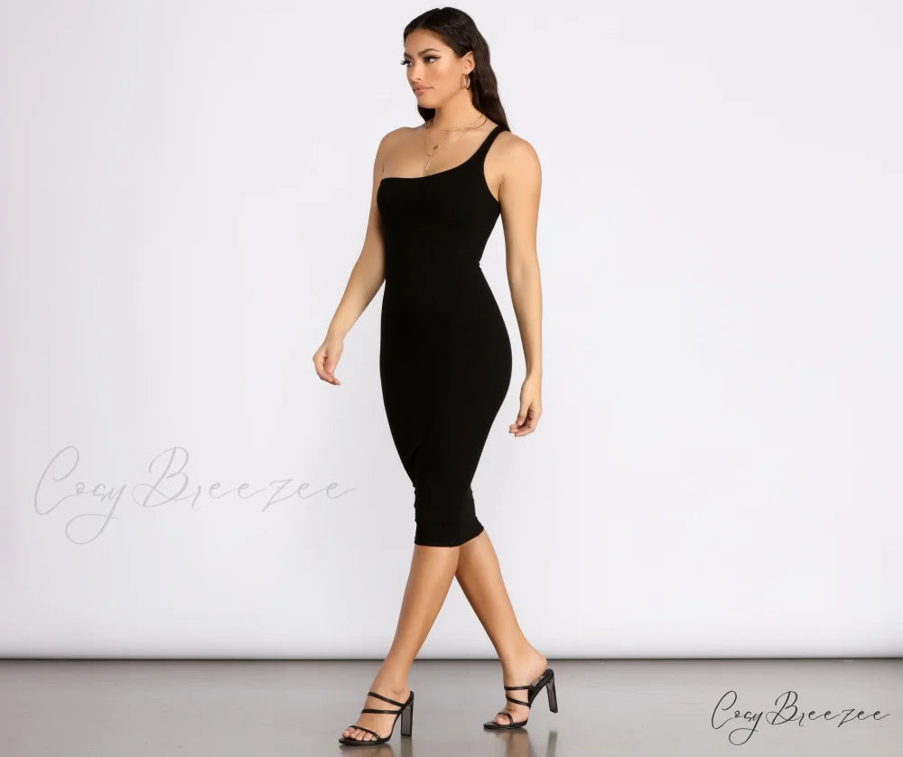 You’re The One Charming Bodycon Midi Dress