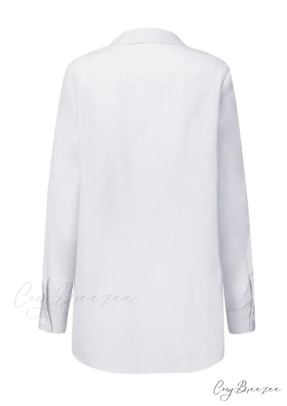 ZANZE SELF-TIE SHIRT - Plus Size