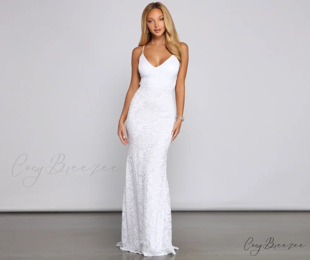Zenaida Formal Sleeveless Charming Lace Mermaid Dress