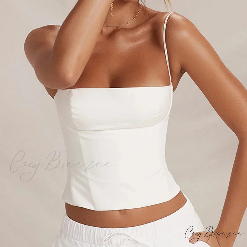 Zip-Up Bustier Corset Crop Top croptop-250223