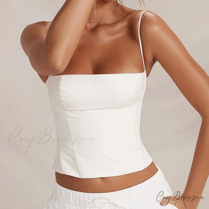 Zip-Up Bustier Corset Crop Top croptop-250223