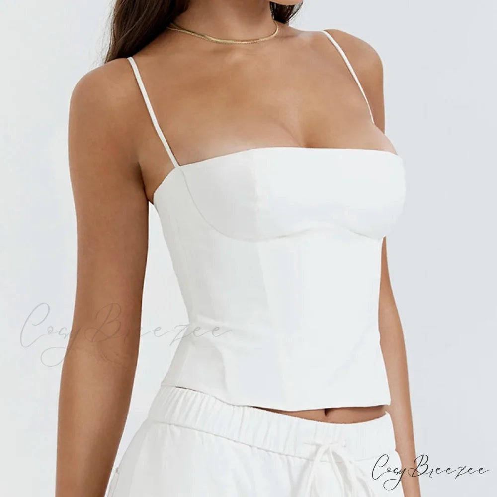 Zip-Up Bustier Corset Crop Top croptop-250223